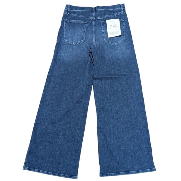 FRAME Le Slim Palazzo Jeans Size 32 High Rise Wide Leg Medium Wash - Picture 6 of 6